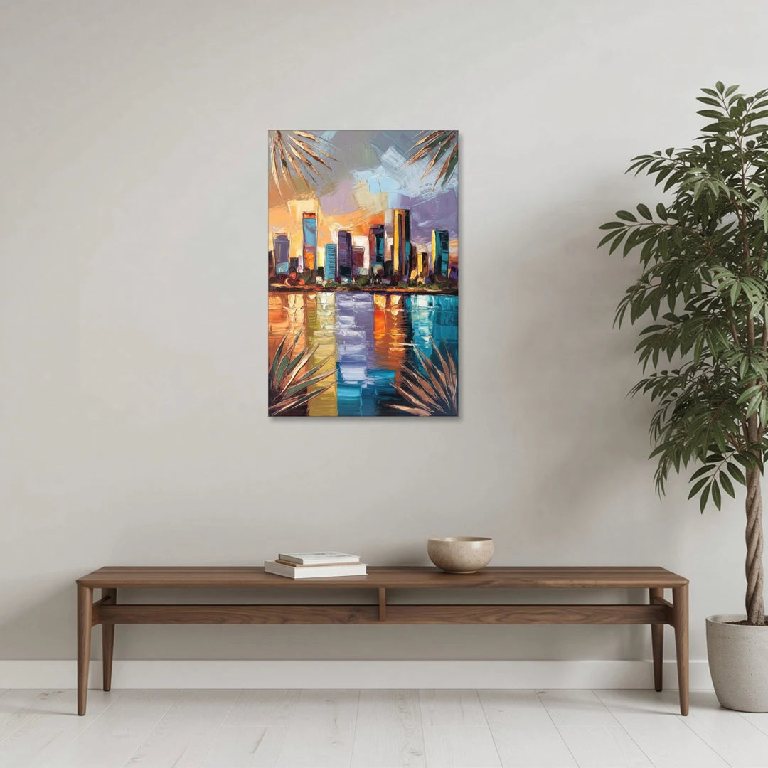 Tampa Downtown Harbor - Canvas Wall Art - Coffee Table - 24x36