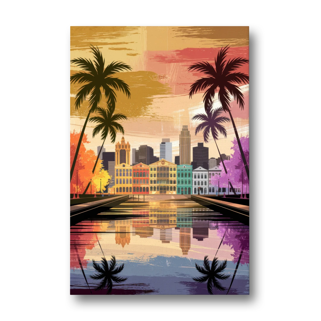 Tampa Historic Ybor City - Canvas Wall Art - Front