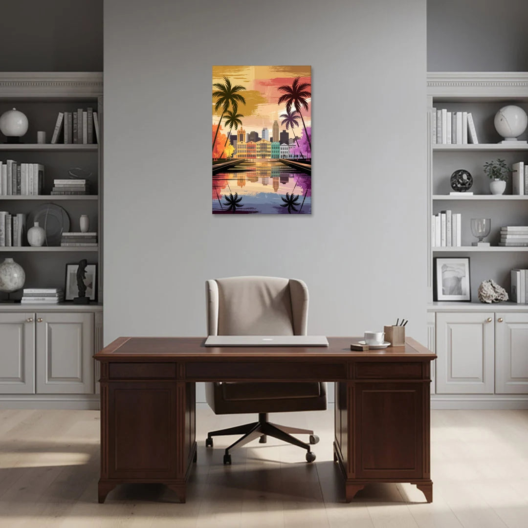 Tampa Historic Ybor City - Canvas Wall Art - Office - 24x36