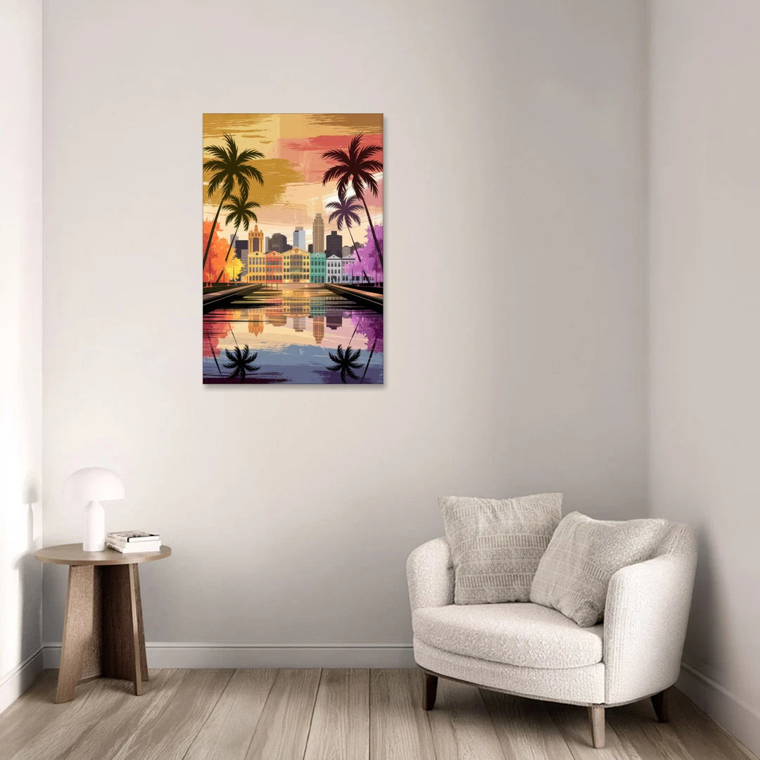 Tampa Historic Ybor City - Canvas Wall Art - Sofa - 24x36
