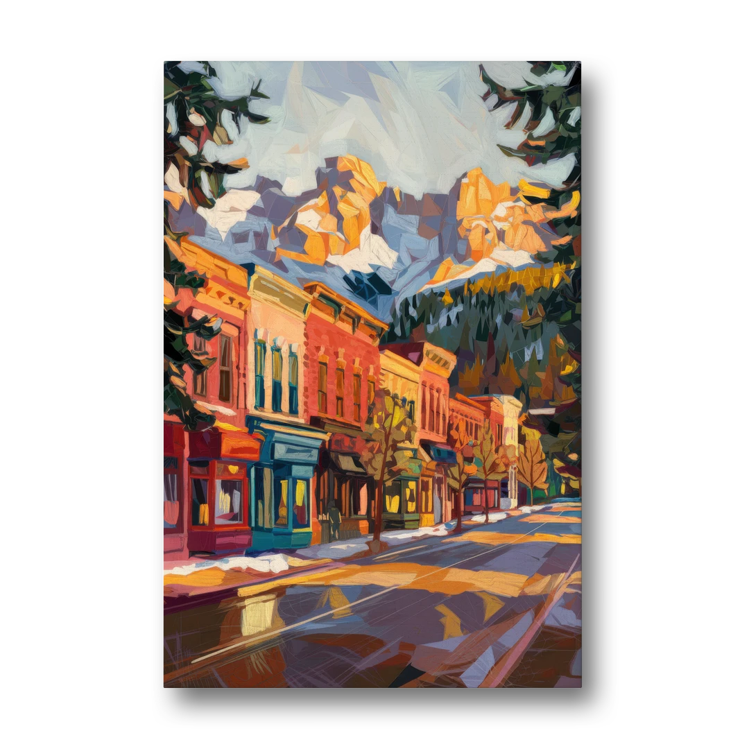 Telluride Downtown Charm - Canvas Wall Art - Front