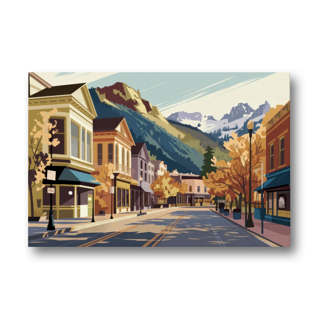 Telluride Historic Main Street - Canvas Wall Art - Front