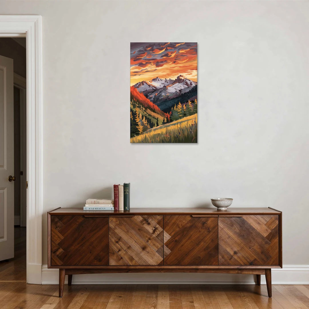 Telluride Mountain Sunset - Canvas Wall Art - Coffee Table - 24x36