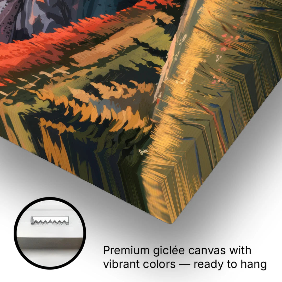 Telluride Mountain Sunset - Canvas Wall Art - Gallery Wrap Corner