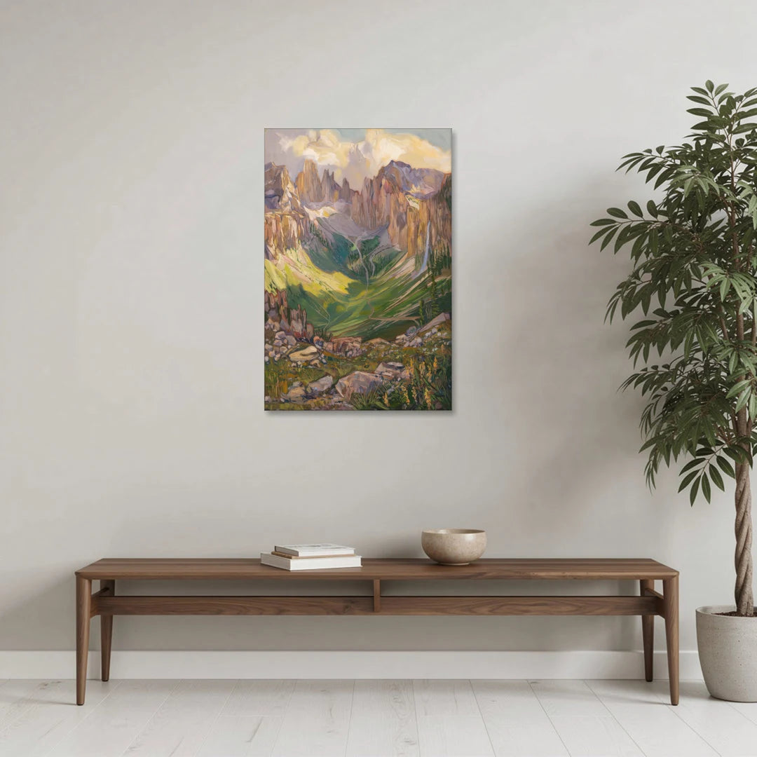 Telluride Rocky Mountain Peaks - Canvas Wall Art - Coffee Table - 24x36