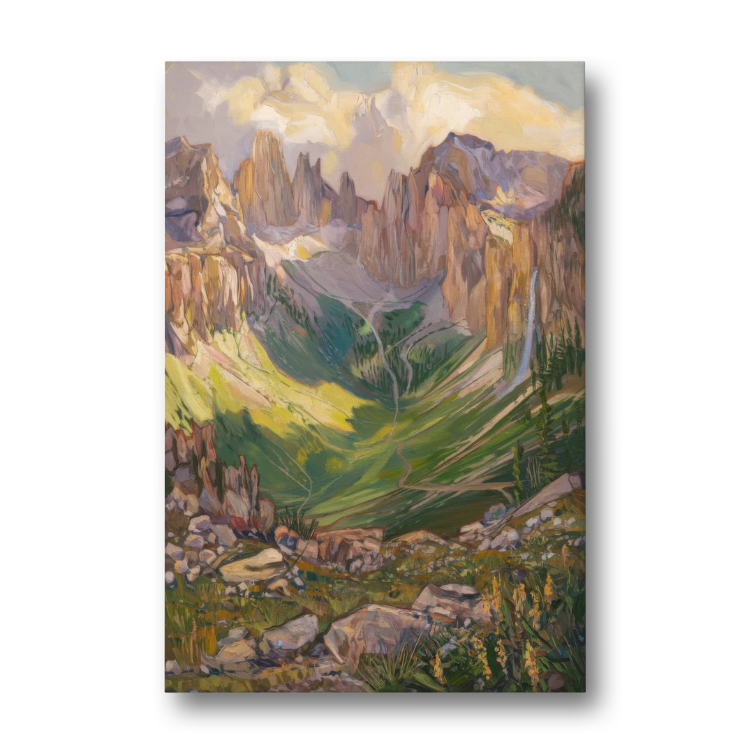 Telluride Rocky Mountain Peaks - Canvas Wall Art - Front