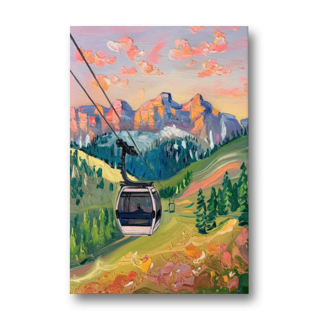 Telluride Scenic Gondola Ride - Canvas Wall Art - Front