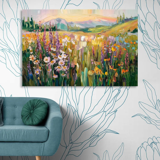 Telluride Summer Wildflowers Living Room - Canvas Wall Art