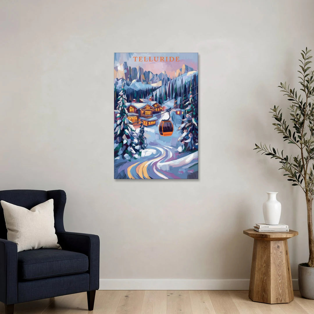 Telluride Winter Wonderland - Canvas Wall Art - Sofa - 24x36