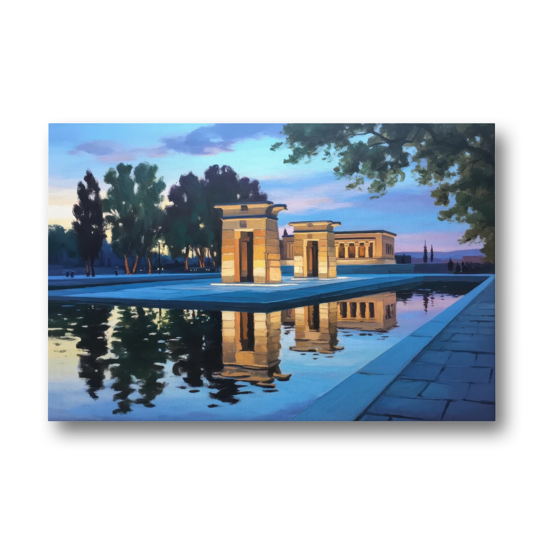 Temple of Debod Twilight - Canvas Wall Art - Front