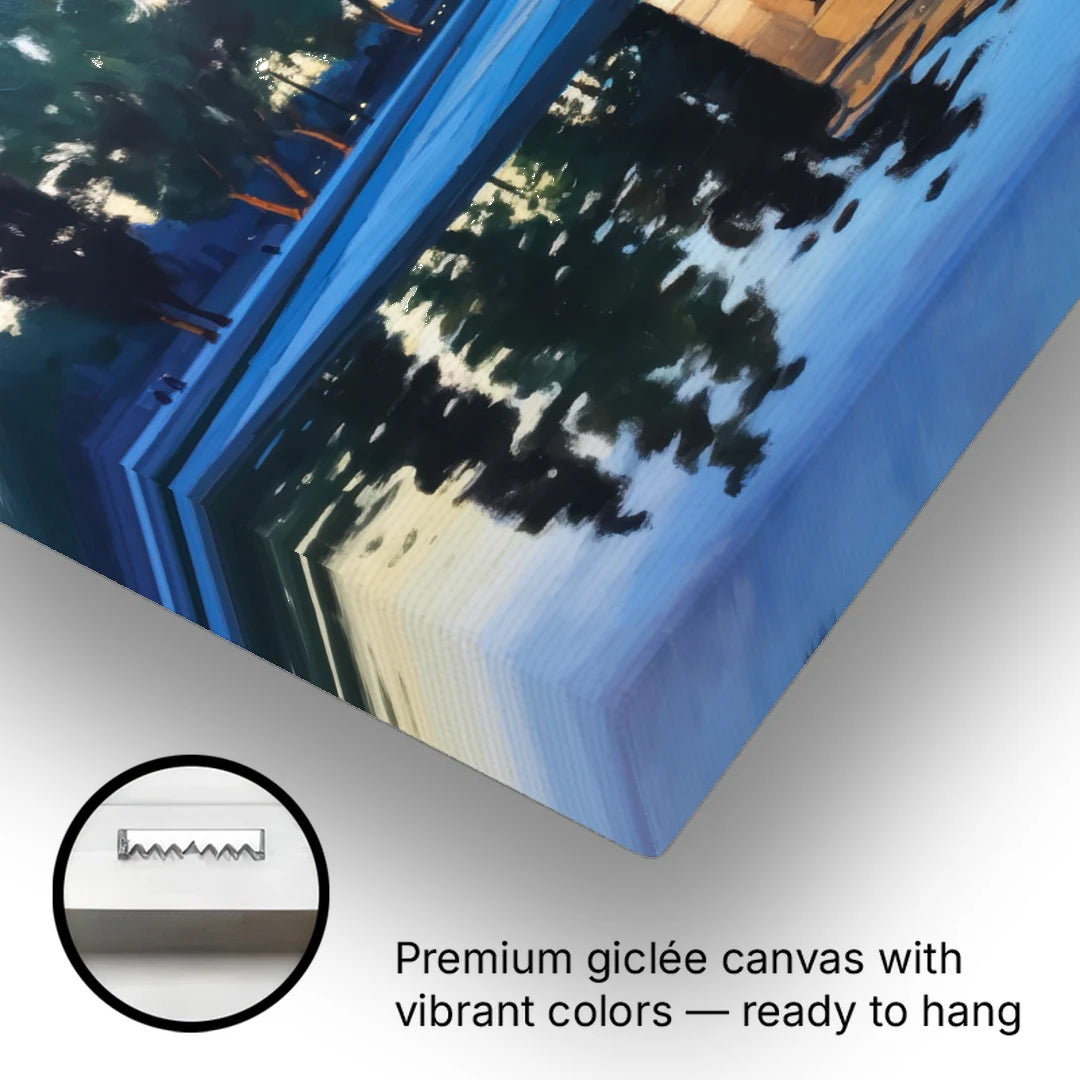 Temple of Debod Twilight - Canvas Wall Art - Gallery Wrap Corner