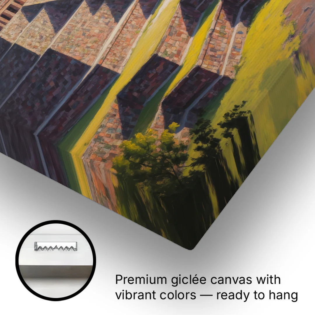 Temple of Quetzalcoatl - Canvas Wall Art - Gallery Wrap Corner