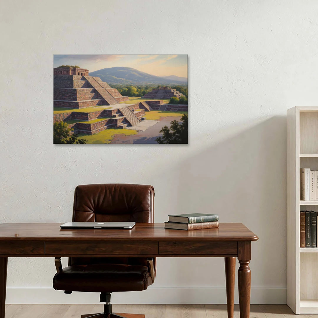 Temple of Quetzalcoatl - Canvas Wall Art - Office - 36x24