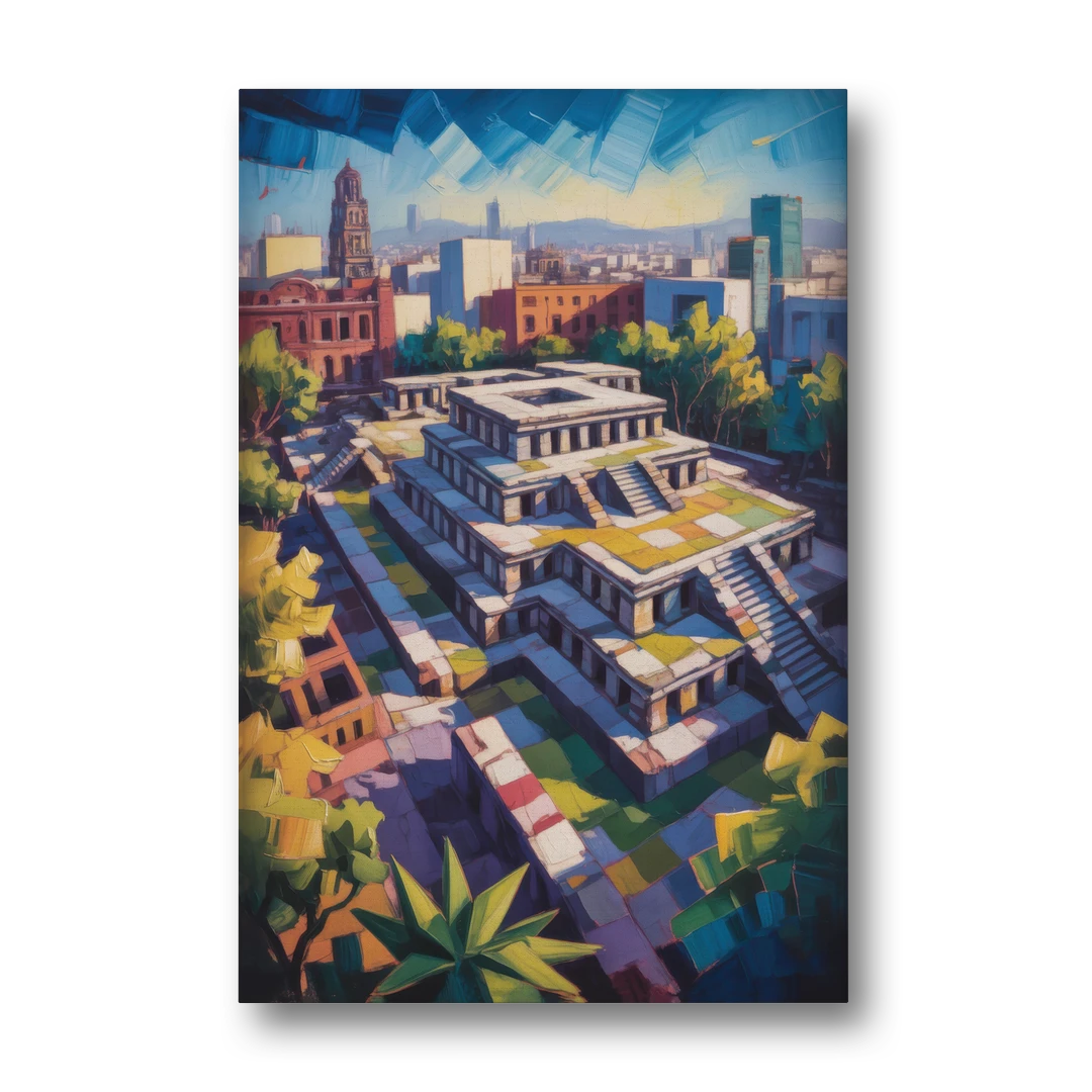 Templo Mayor Ruins - Canvas Wall Art - Front