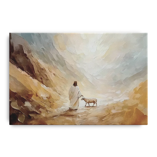The Good Shepherd Abstract Christian - Canvas Wall Art