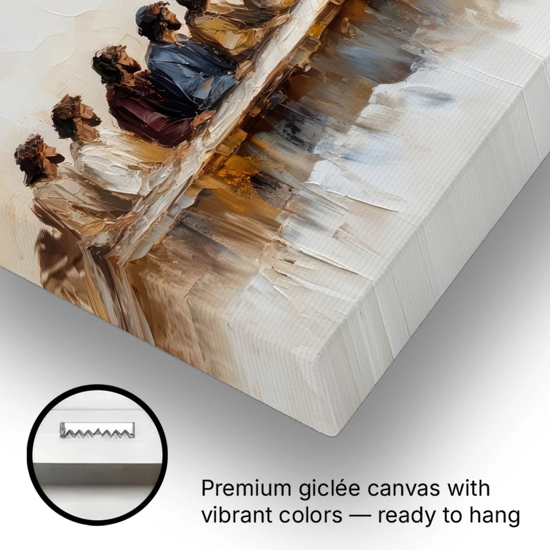 The Last Supper Modern Christian - Canvas Wall Art - Gallery Wrap Corner