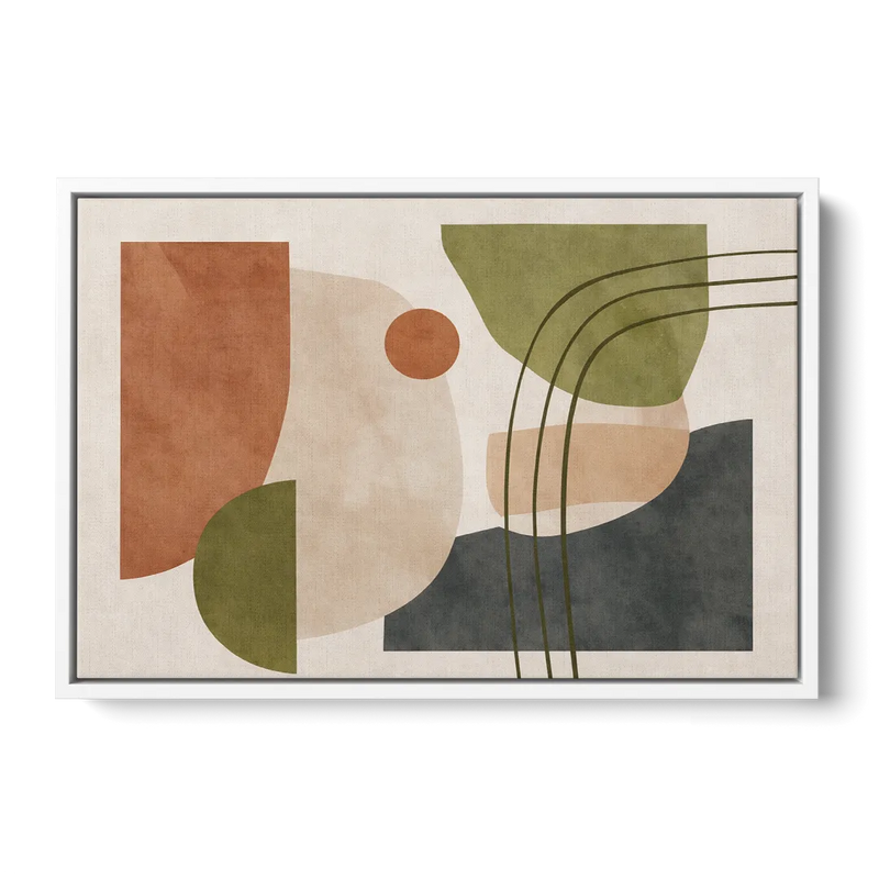 The Modern Composition Front - White Canvas Wall Art