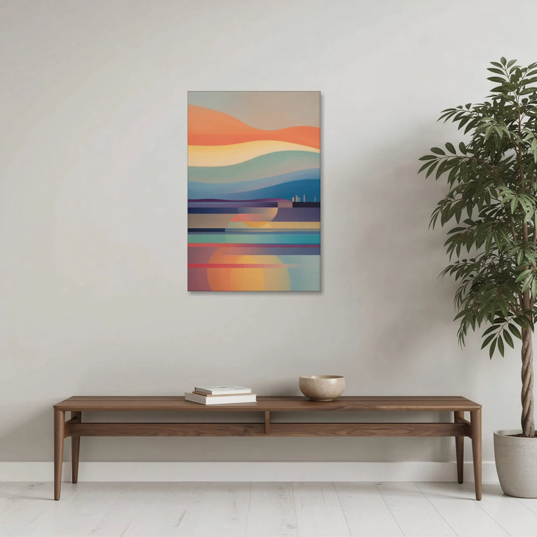 Thermaic Gulf Sunset - Canvas Wall Art - Coffee Table - 24x36