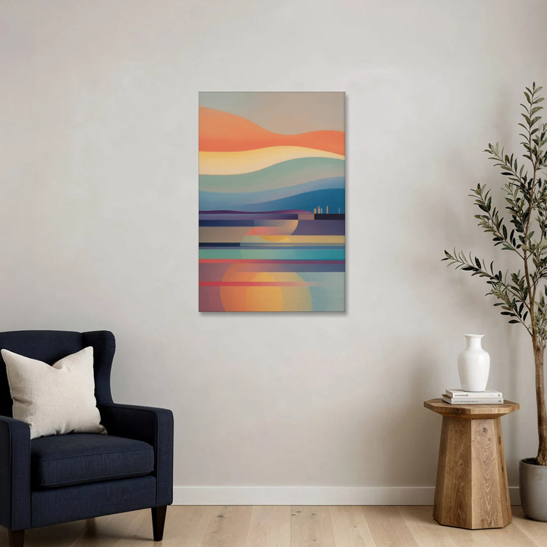 Thermaic Gulf Sunset - Canvas Wall Art - Sofa - 24x36