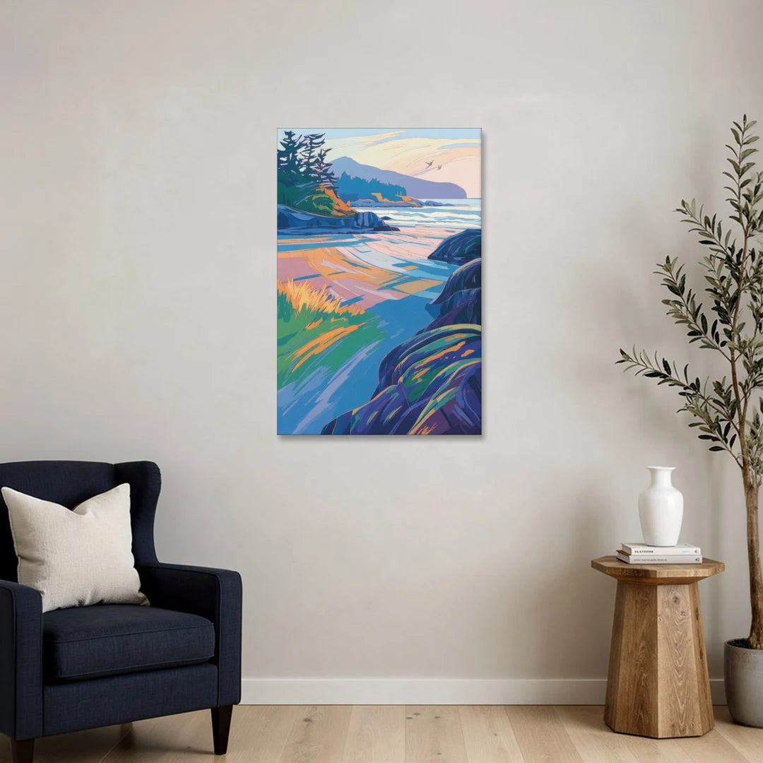 Tofino Coastline - Canvas Wall Art - Sofa - 24x36