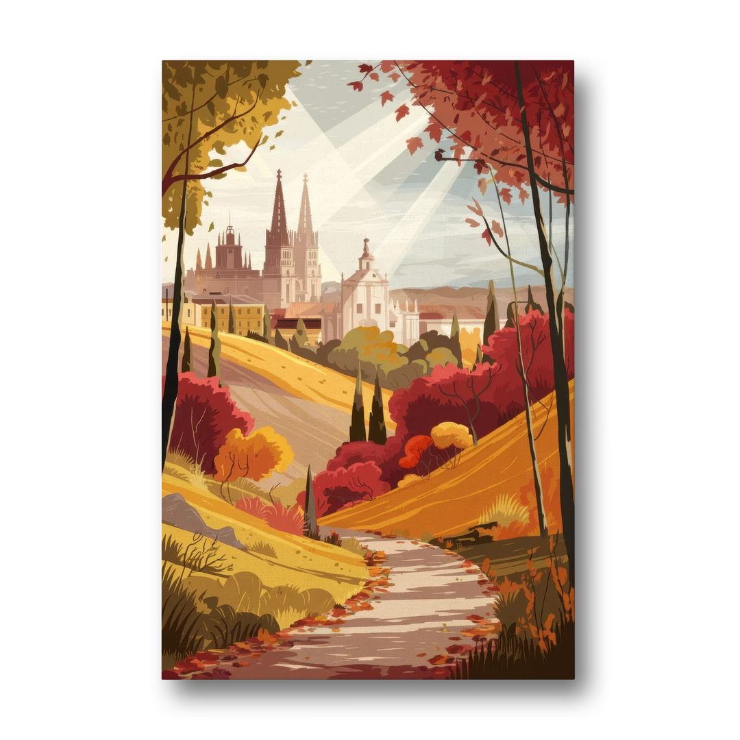 Toledo Autumn Landscape - Canvas Wall Art - Front