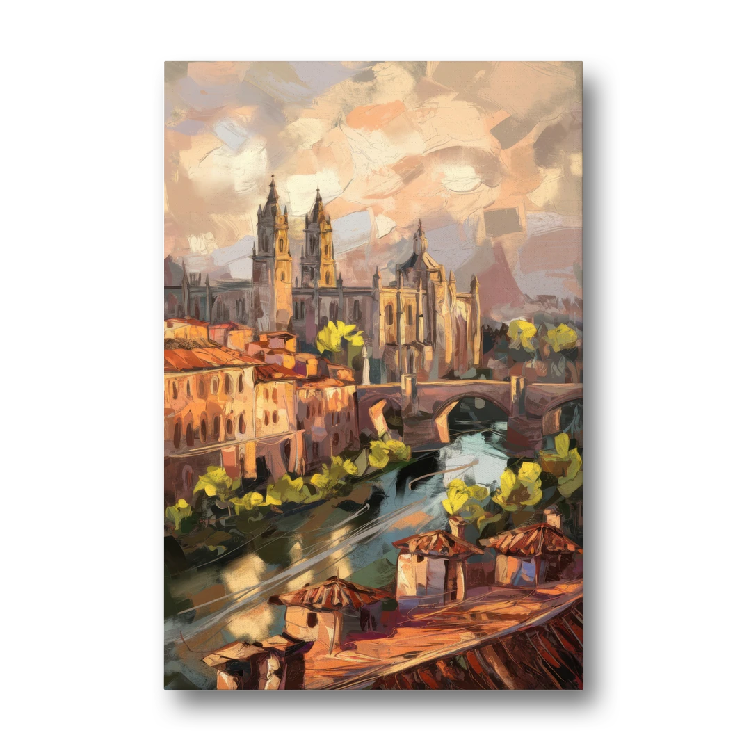 Toledo Historic Downtown - Canvas Wall Art - Front