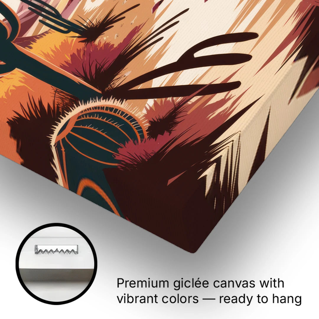 Tombstone Desert Sunset - Canvas Wall Art - Gallery Wrap Corner
