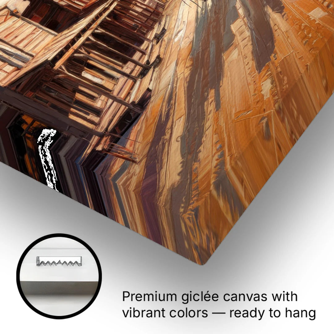 Tombstone Historic Main Street - Canvas Wall Art - Gallery Wrap Corner