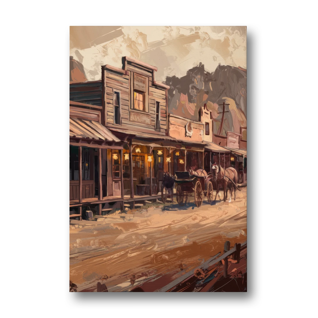 Tombstone Old West Charm - Canvas Wall Art - Front