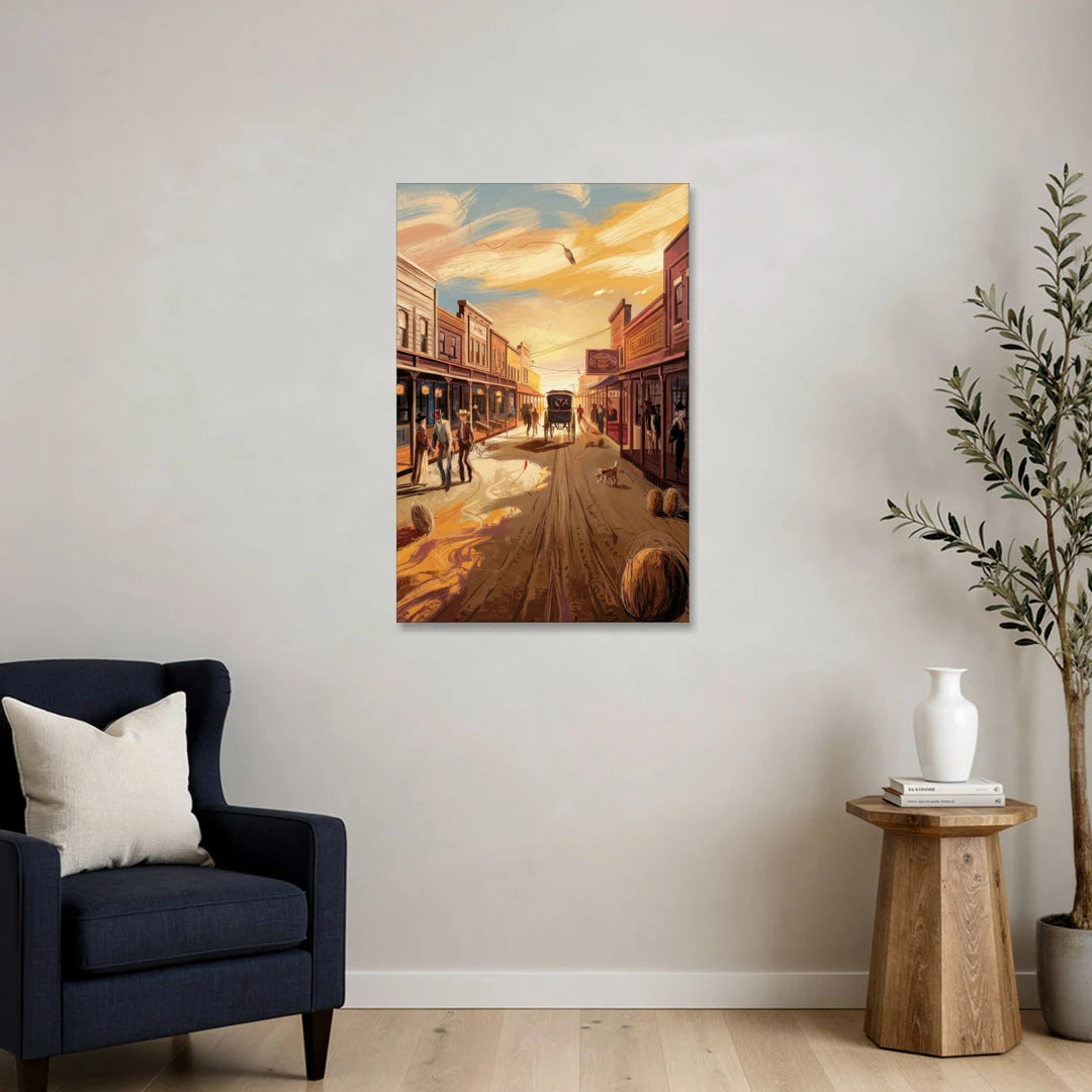 Tombstone Wild West Vibes - Canvas Wall Art - Sofa - 24x36