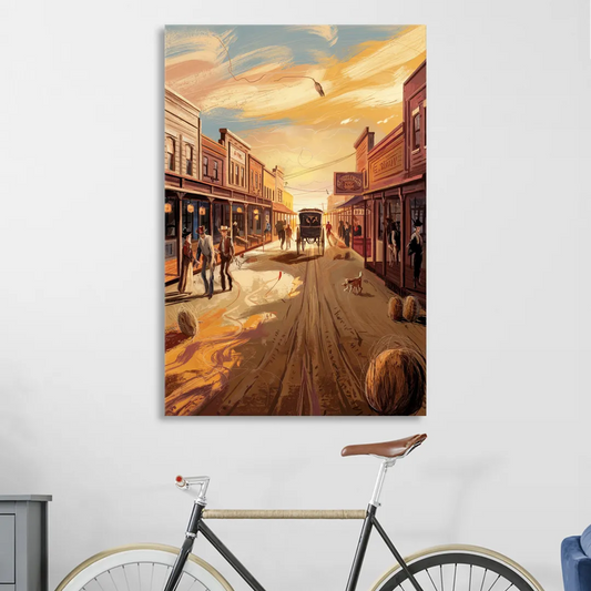 Tombstone Wild West Vibes Living Room - Canvas Wall Art