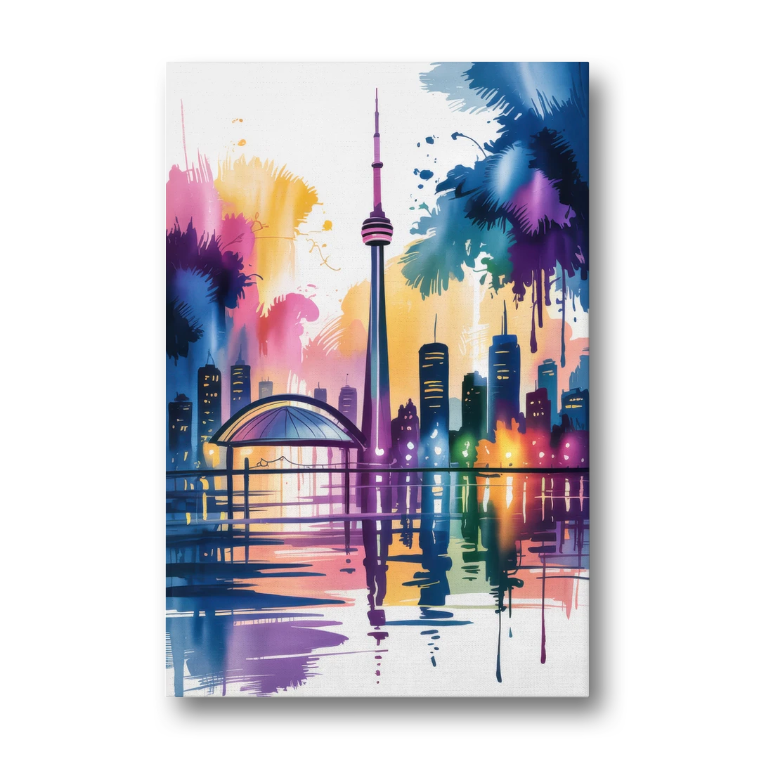 Toronto City Lights - Canvas Wall Art - Front