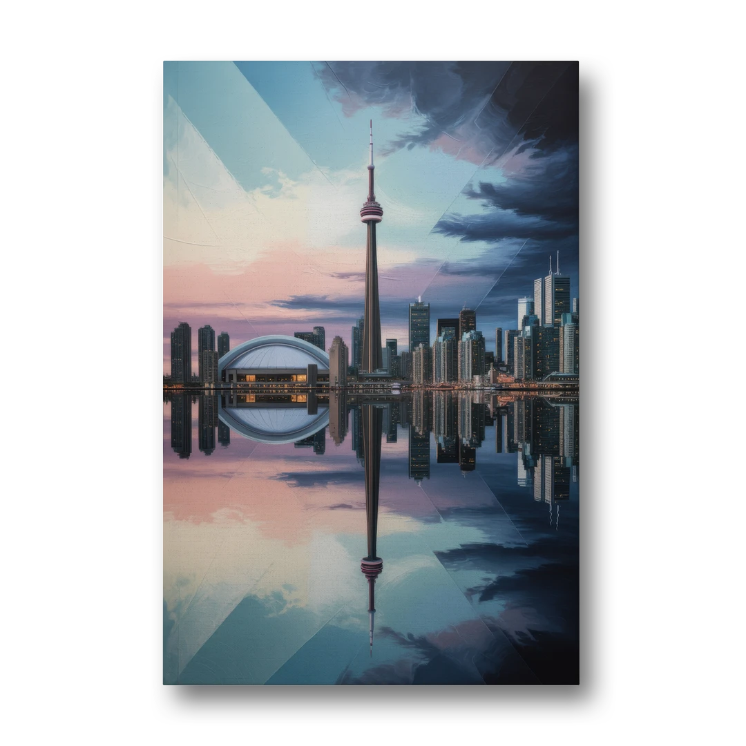 Toronto Cityscape Panorama - Canvas Wall Art - Front