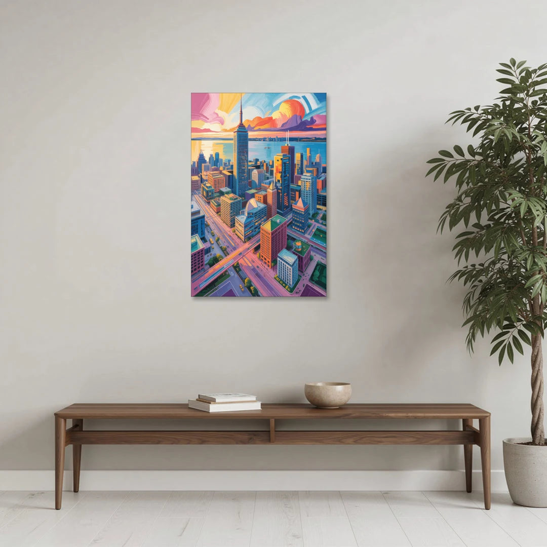 Toronto Financial District - Canvas Wall Art - Coffee Table - 24x36