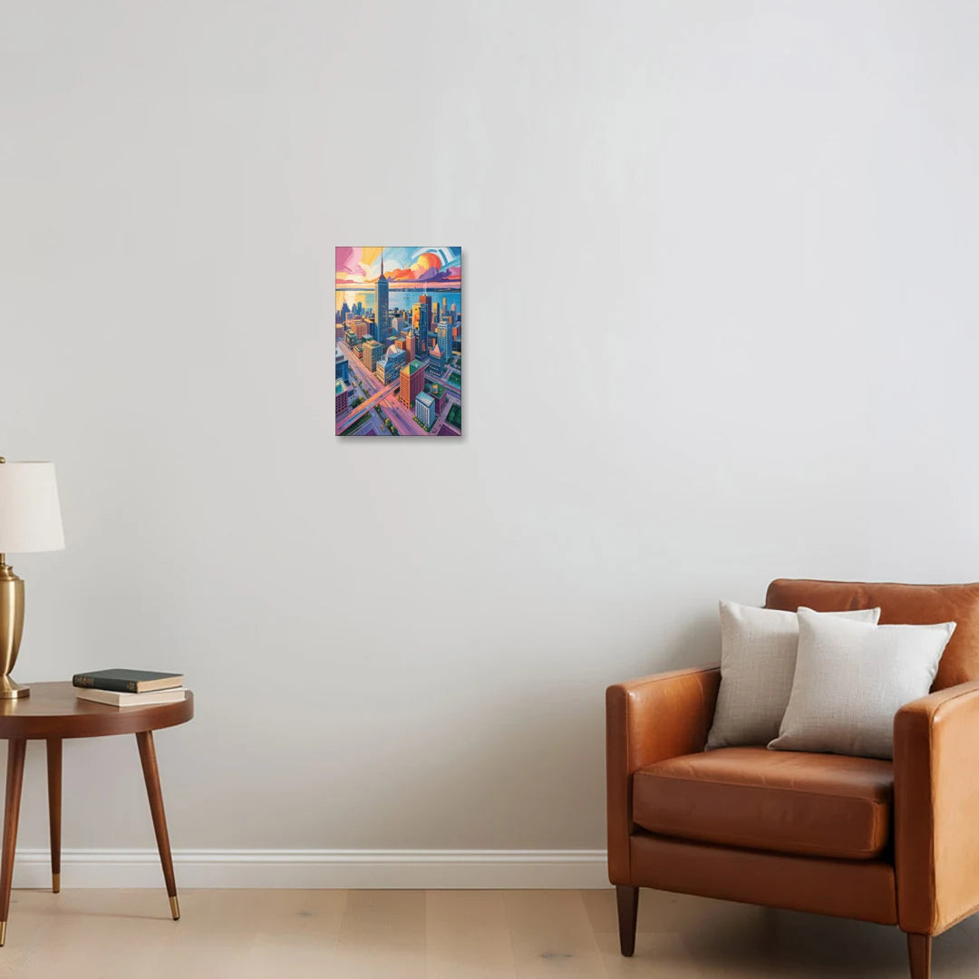 Toronto Financial District - Canvas Wall Art - Sofa - 12x18