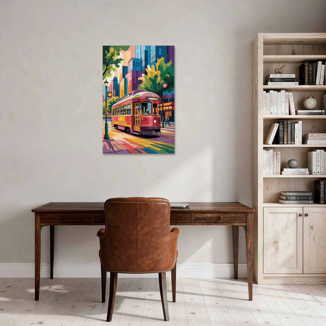 Toronto Streetcar Vintage - Canvas Wall Art - Office - 24x36