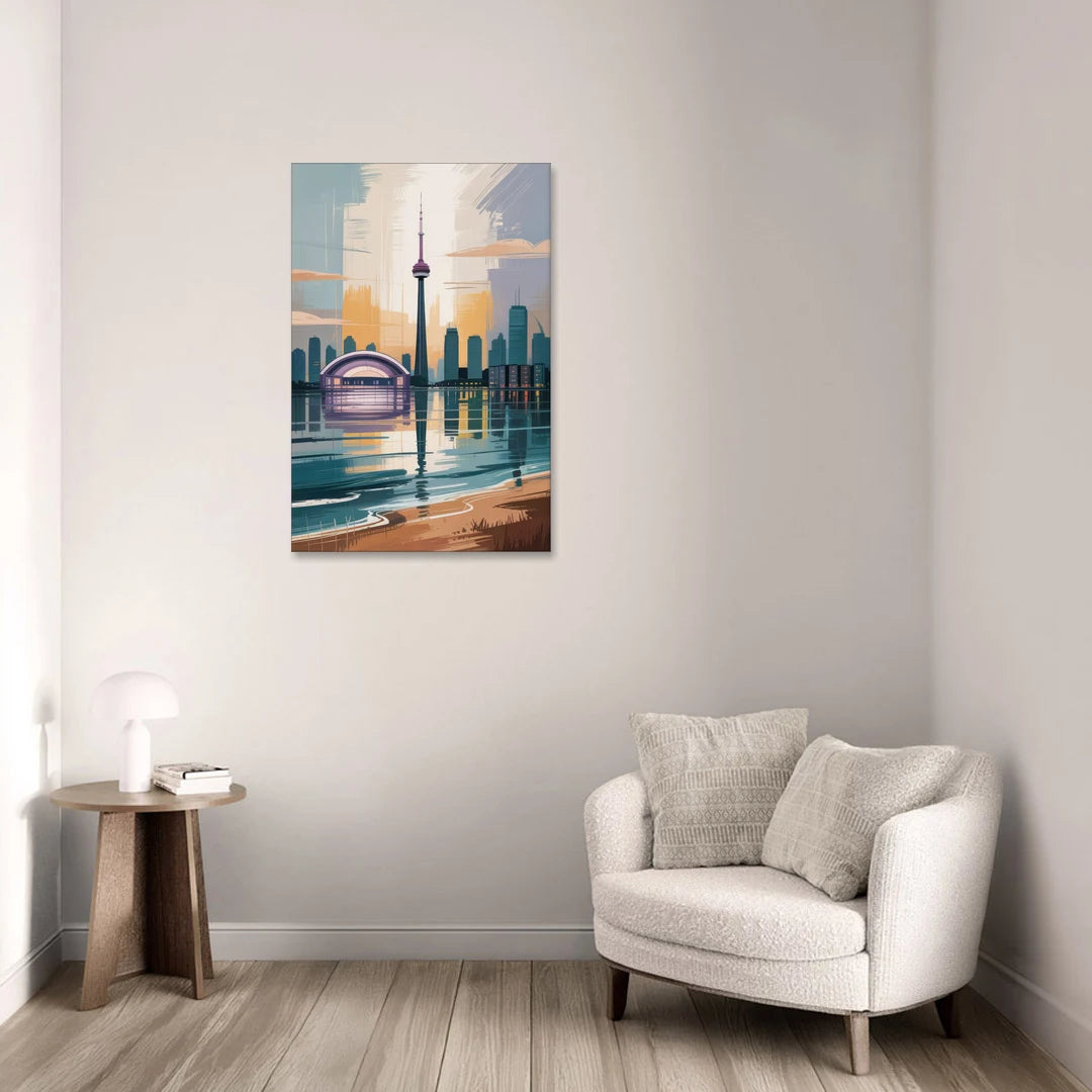 Toronto Waterfront - Canvas Wall Art - Sofa - 24x36