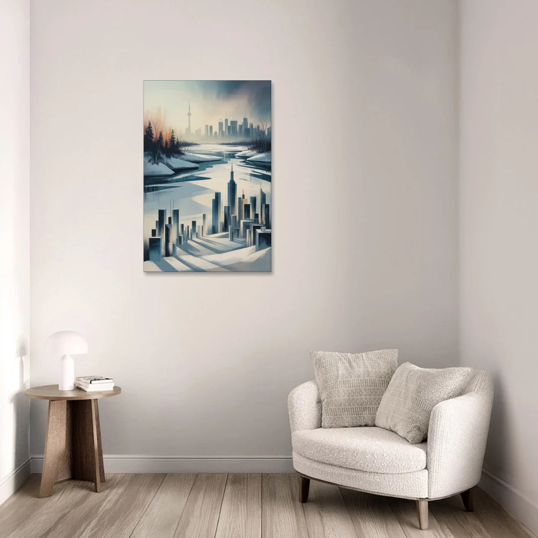 Toronto Winter Wonderland - Canvas Wall Art - Sofa - 24x36