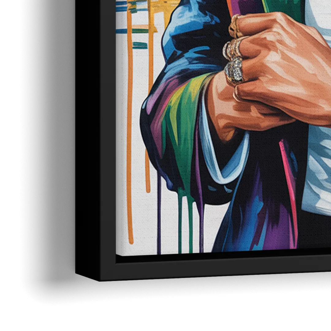 Trail Blaze - Close-Up Black Frame Canvas
