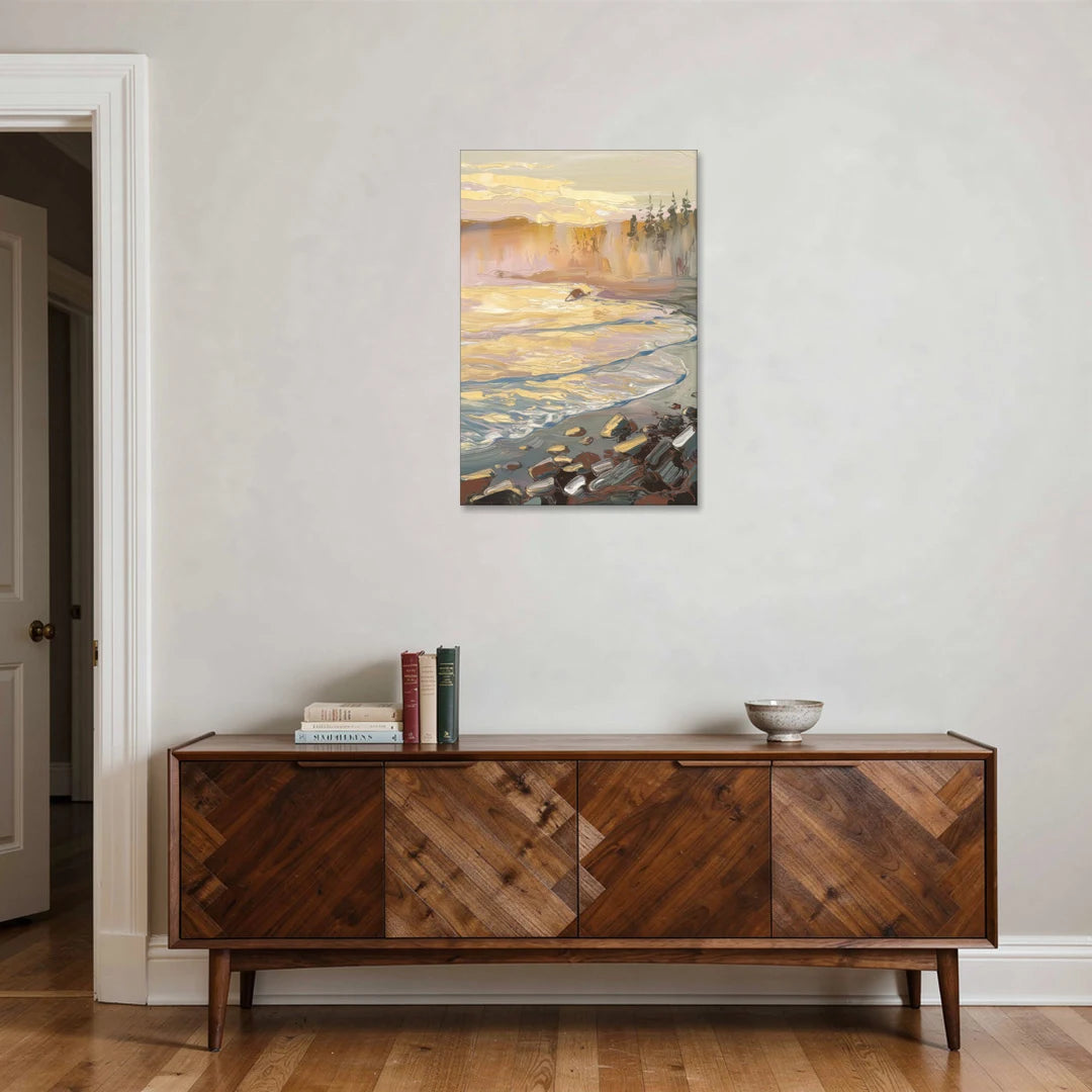 Traverse City Coastal Sunrise - Canvas Wall Art - Coffee Table - 24x36