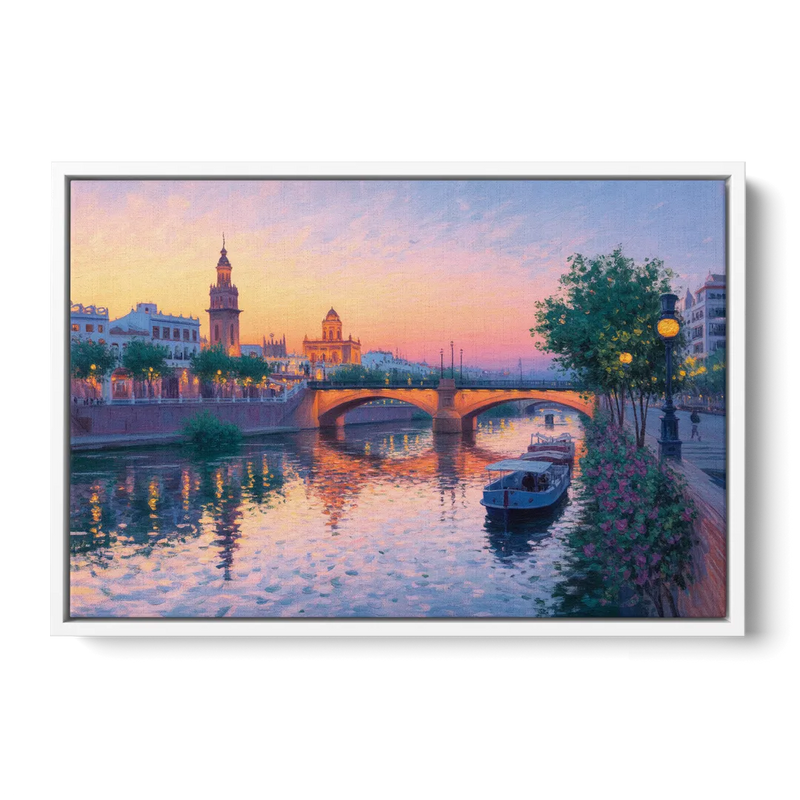 Triana Twilight Front - White Canvas Wall Art