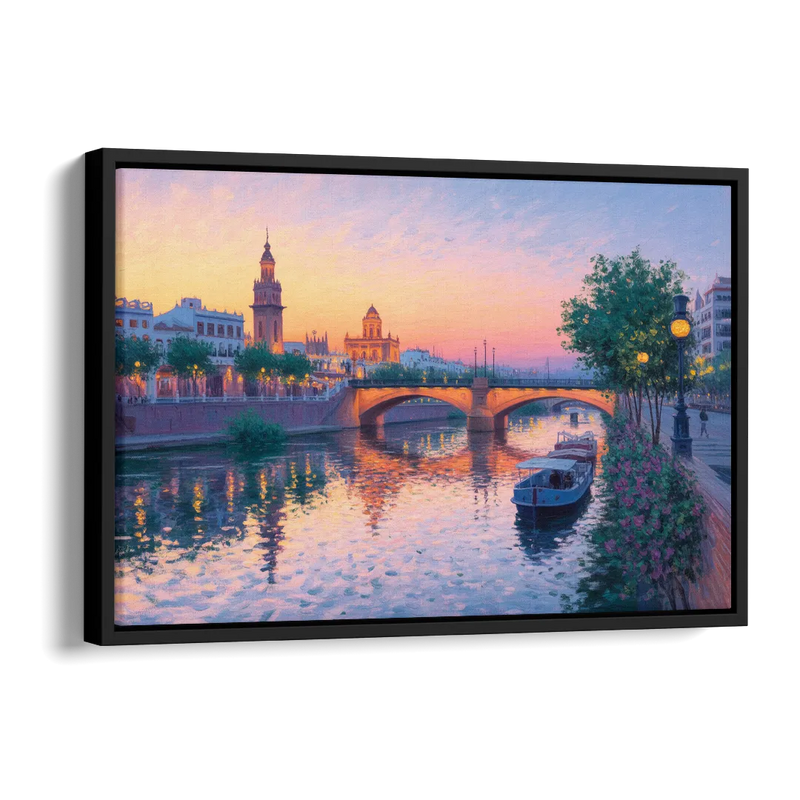 Triana Twilight Side - Black Canvas Wall Art