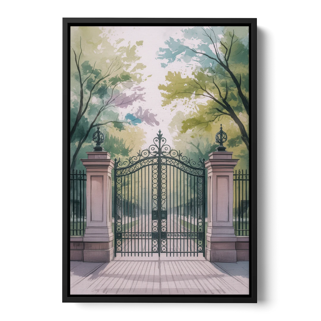Trinity Bellwoods Park - Black Framed Canvas Wall Art - Front