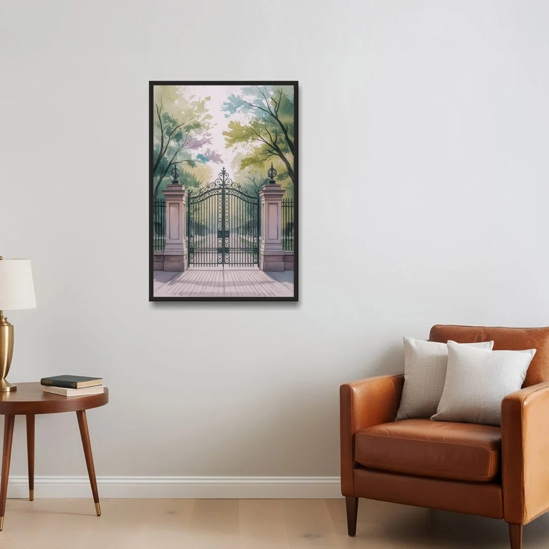 Trinity Bellwoods Park - Black Framed Canvas Wall Art - Sofa - 24x36