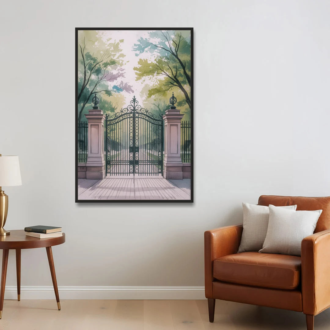 Trinity Bellwoods Park - Black Framed Canvas Wall Art - Sofa - 32x48