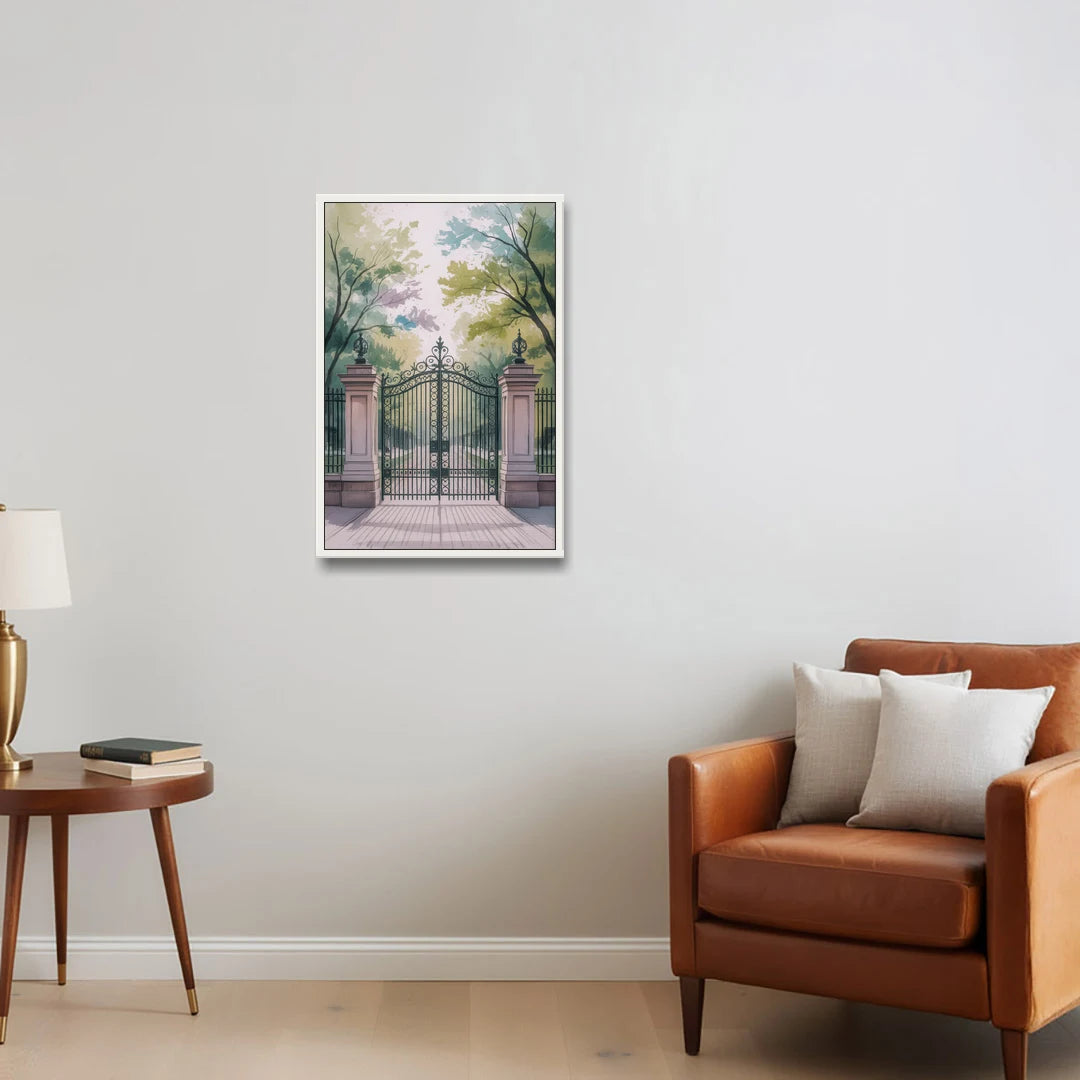 Trinity Bellwoods Park - White Framed Canvas Wall Art - Sofa - 20x30