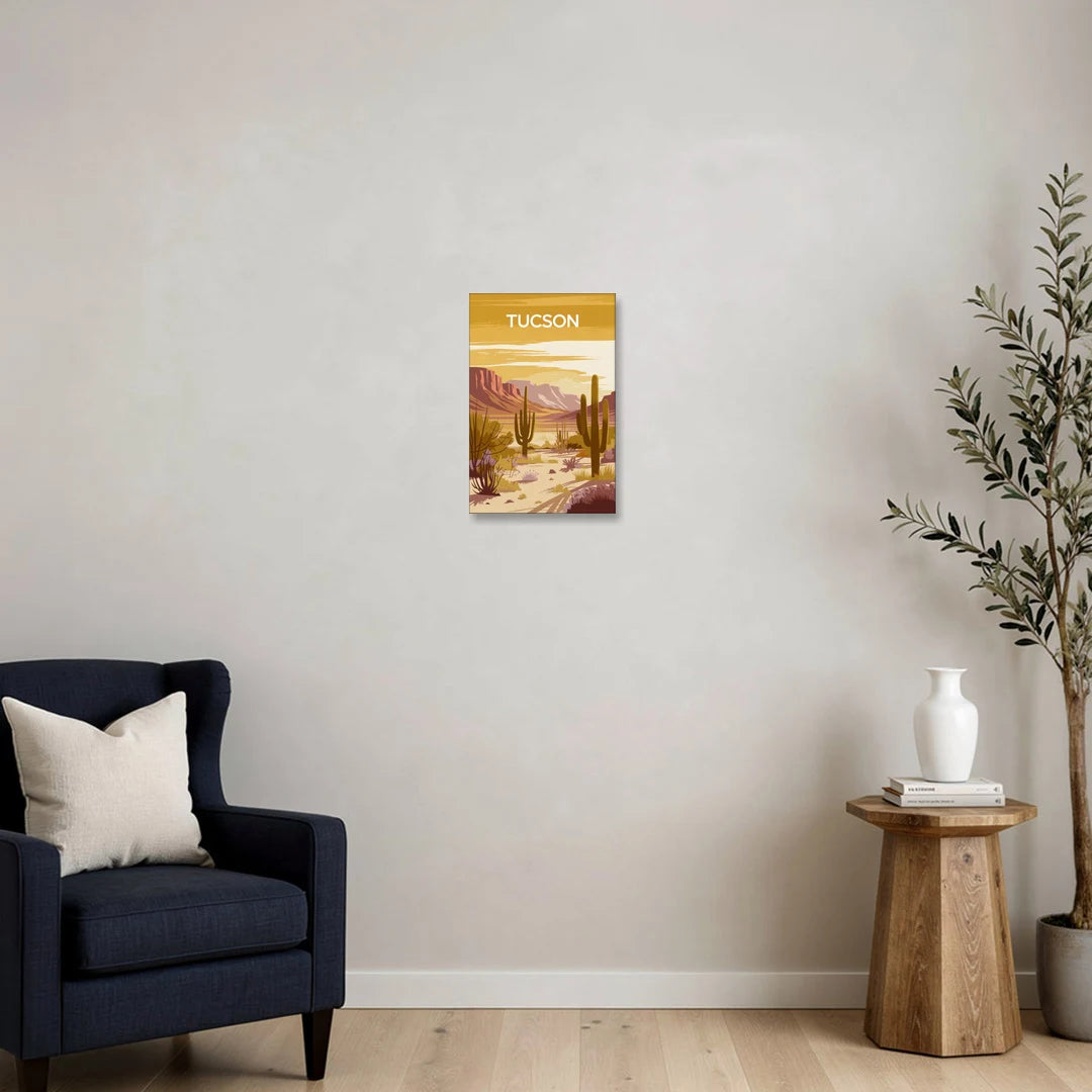 Tucson Mountain Views - Canvas Wall Art - Sofa - 12x18