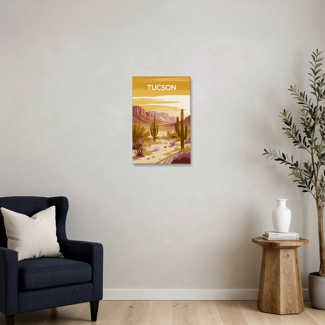 Tucson Mountain Views - Canvas Wall Art - Sofa - 16x24