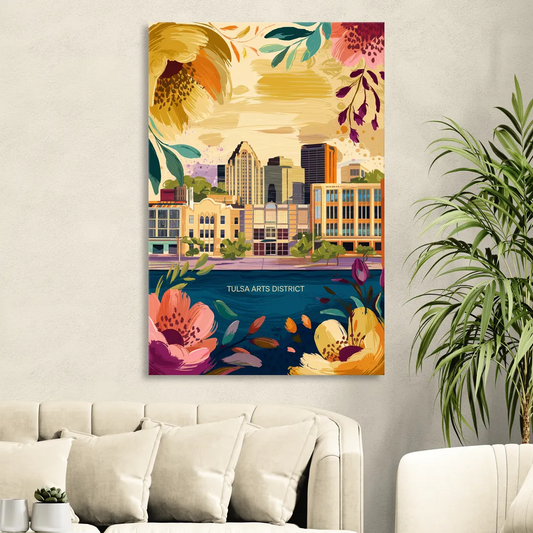 Tulsa Arts District Living Room - Canvas Wall Art