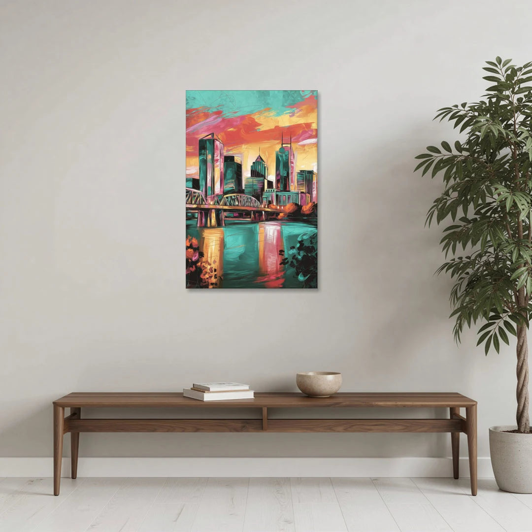 Tulsa Downtown Vibes - Canvas Wall Art - Coffee Table - 24x36